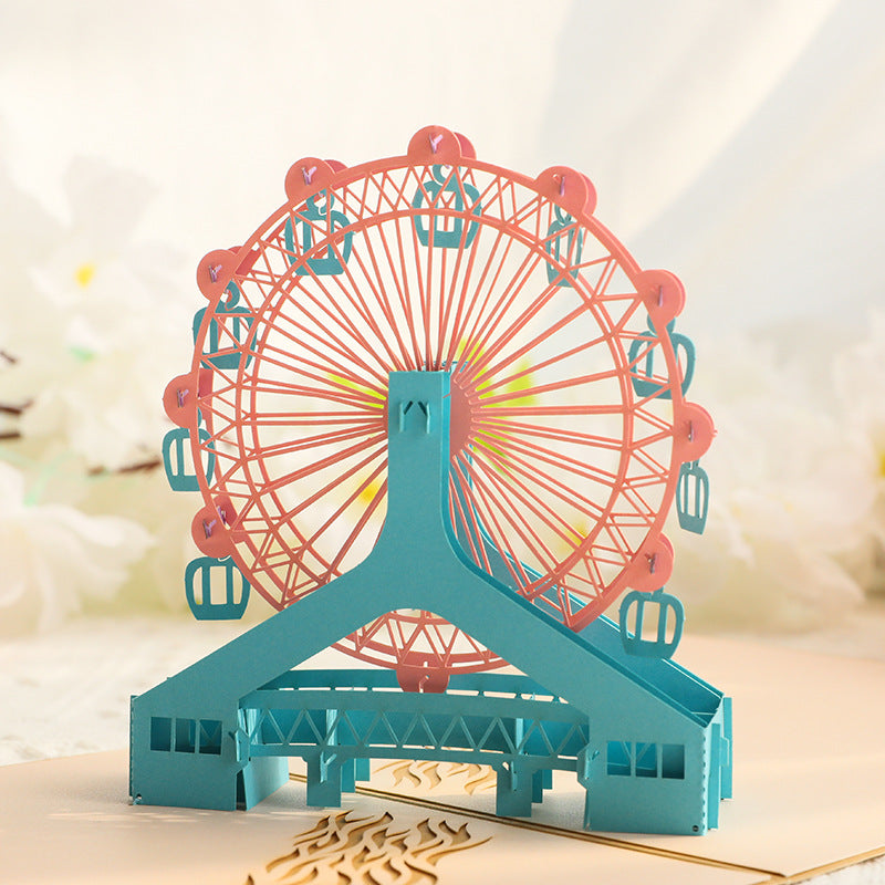 3D Pop Up Card Ferris Wheel for Parents and Friends and Lovers