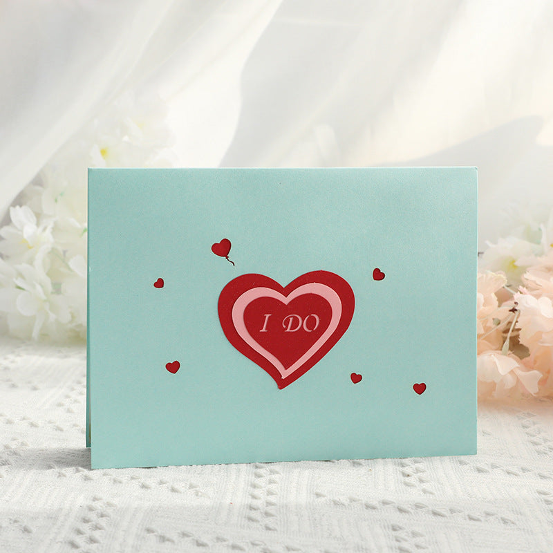 3D Pop Up Card Let Us Fall In Love for Lovers - Can be Pulled to Get the Lover Closer