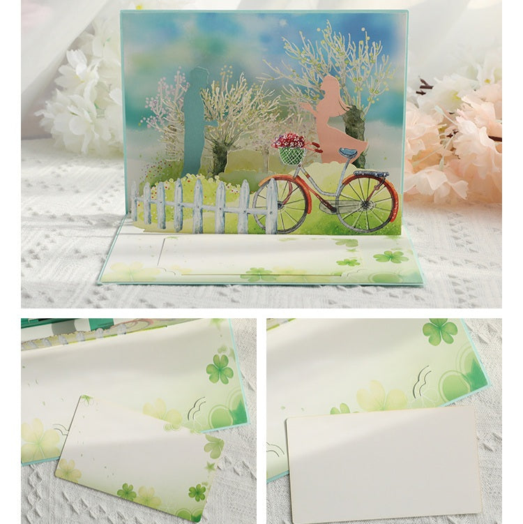 3D Pop Up Card Let Us Fall In Love for Lovers - Can be Pulled to Get the Lover Closer