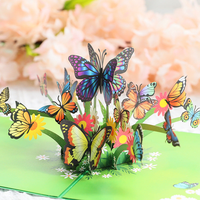 3D Pop Up Card Butterfly for Lovers and Friends