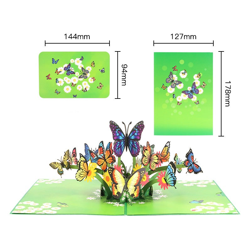 3D Pop Up Card Butterfly for Lovers and Friends