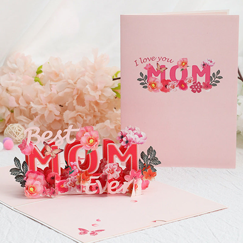 3D Pop Up Card Best Mom Ever for Mother