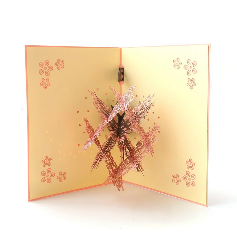 3D Pop Up Card Kiss Under the Tree for Lovers