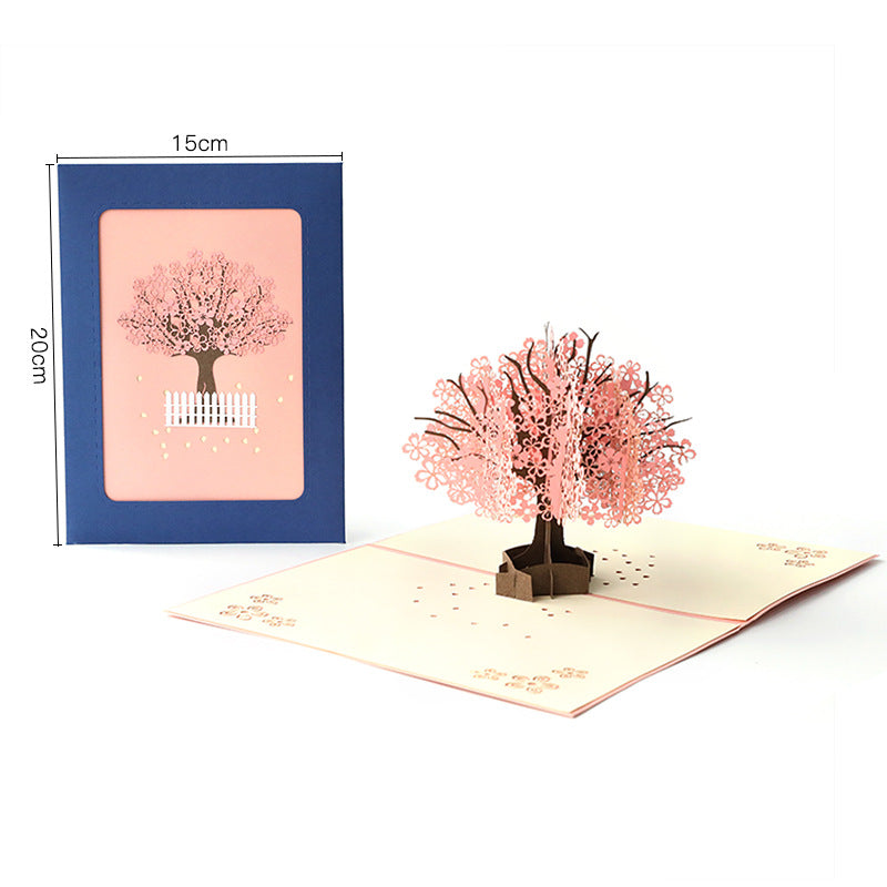 3D Pop Up Card Kiss Under the Tree for Lovers