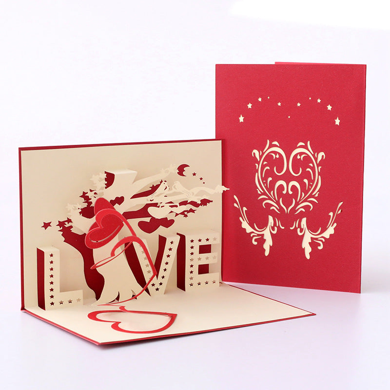 3D Pop Up Card Love for Lovers and Friends