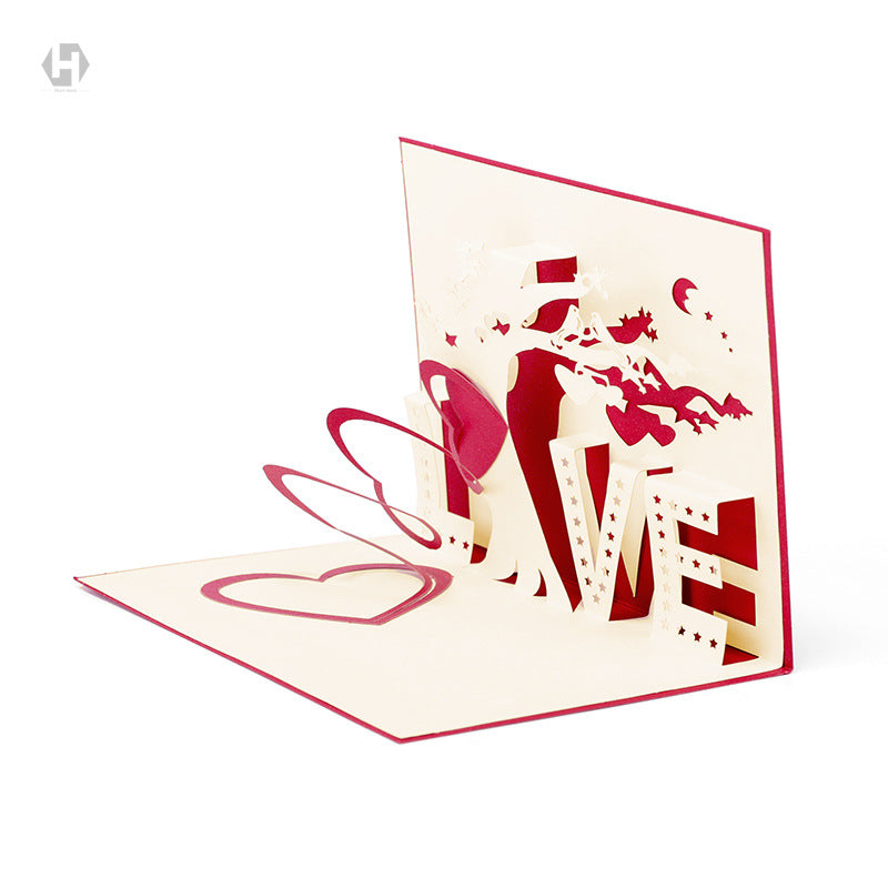 3D Pop Up Card Love for Lovers and Friends