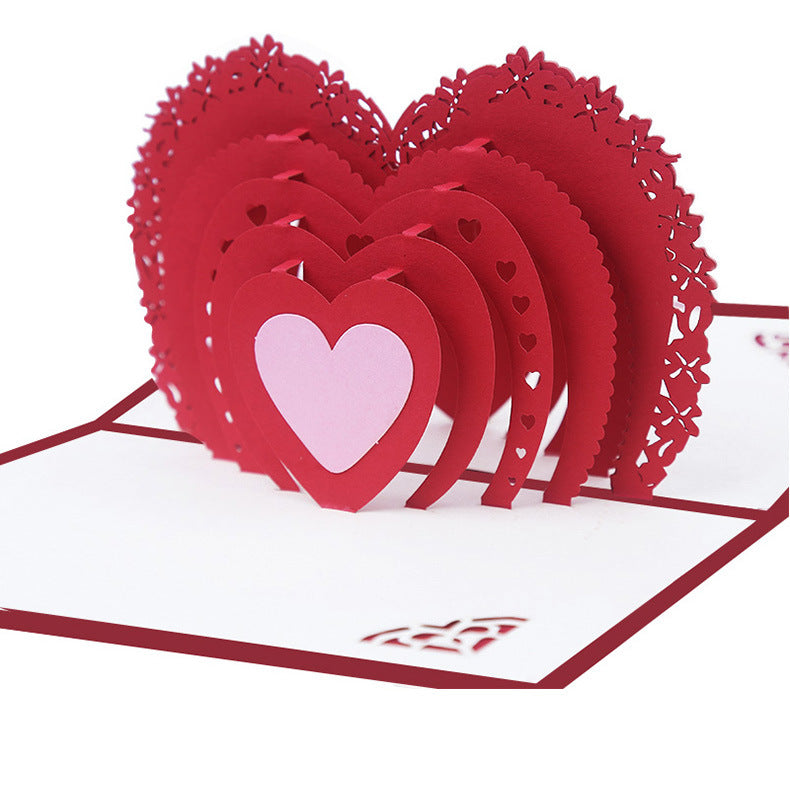 3D Pop Up Card Heart for Lovers