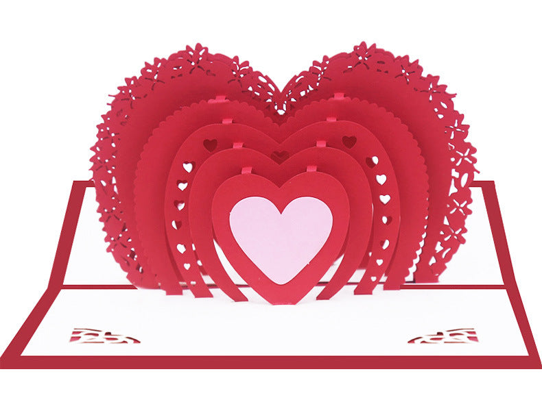 3D Pop Up Card Heart for Lovers