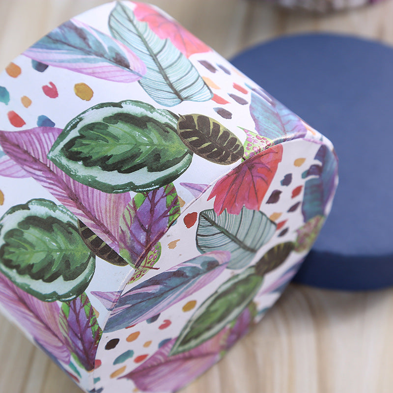 Gift Box - Barrel Floral Fruit Motif Box One Piece for Wrapping Gifts