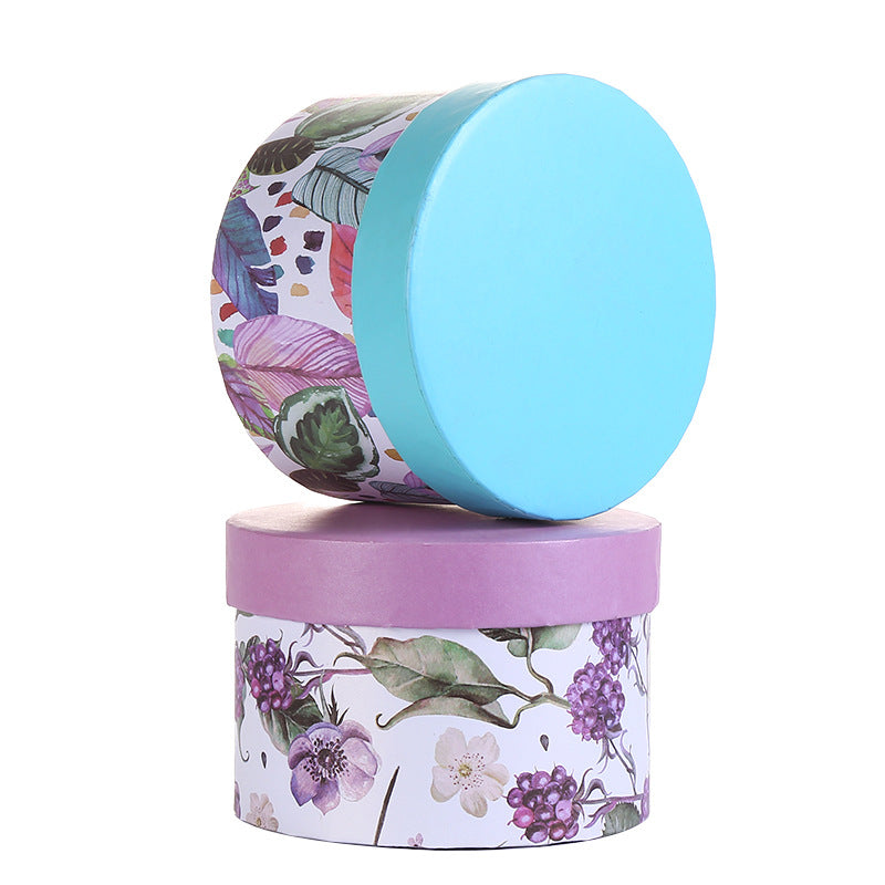 Gift Box - Barrel Floral Fruit Motif Box One Piece for Wrapping Gifts