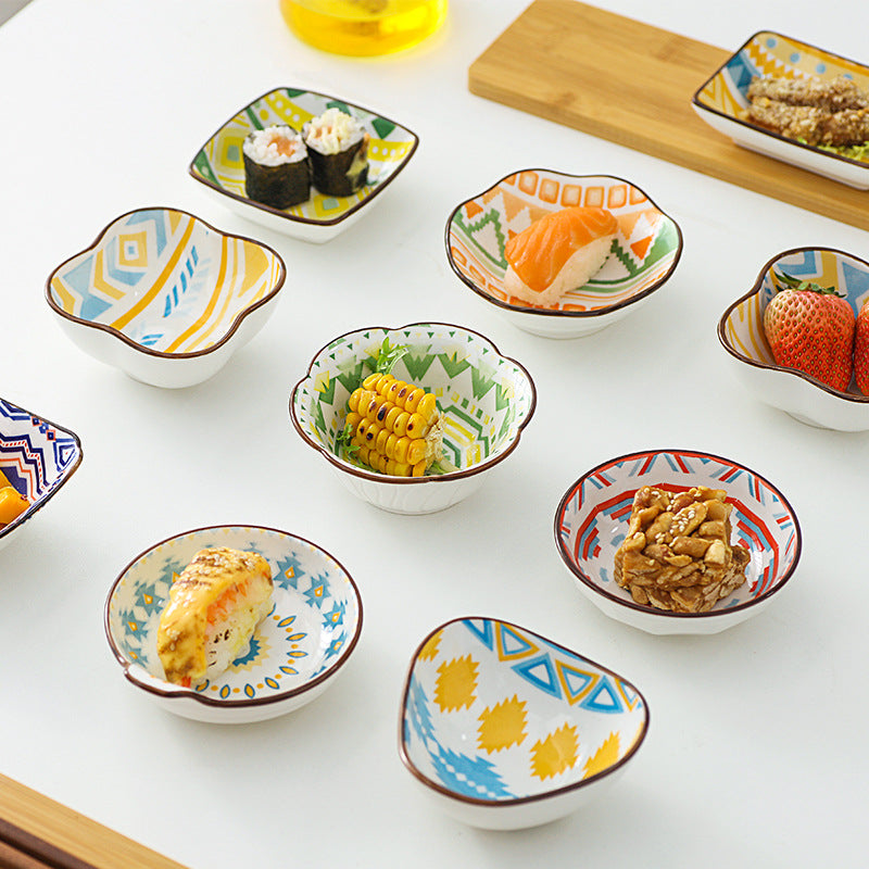 Home Ceramic -  Japanese Style Snack and Sauce Seasoning Dish - For Snack and Vinegar and Seasoning