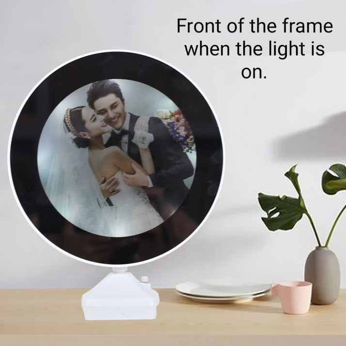 Family Photo Frames - Mirror and Lighting Plastic Picture Frame - Decor Gift