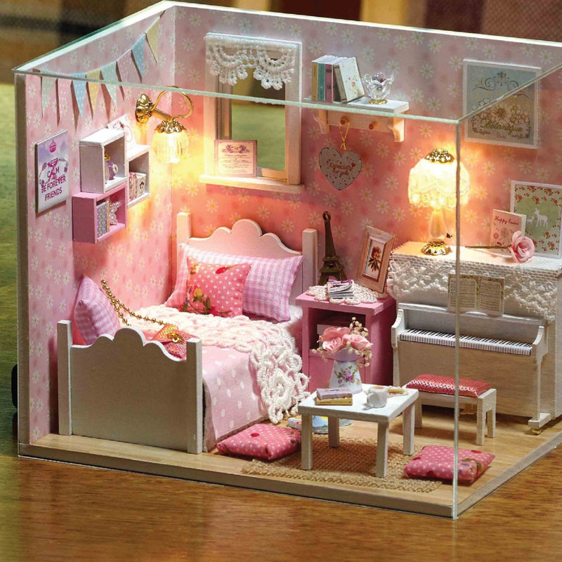 Dollhouse Miniature DIY House Kit Creative Room - Sunshine Princess - With Furniture - Gifts for Friends and Lovers and Parents