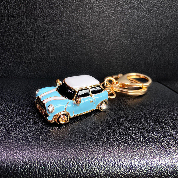 Creative Rhinestone Resin Car Model Keychain