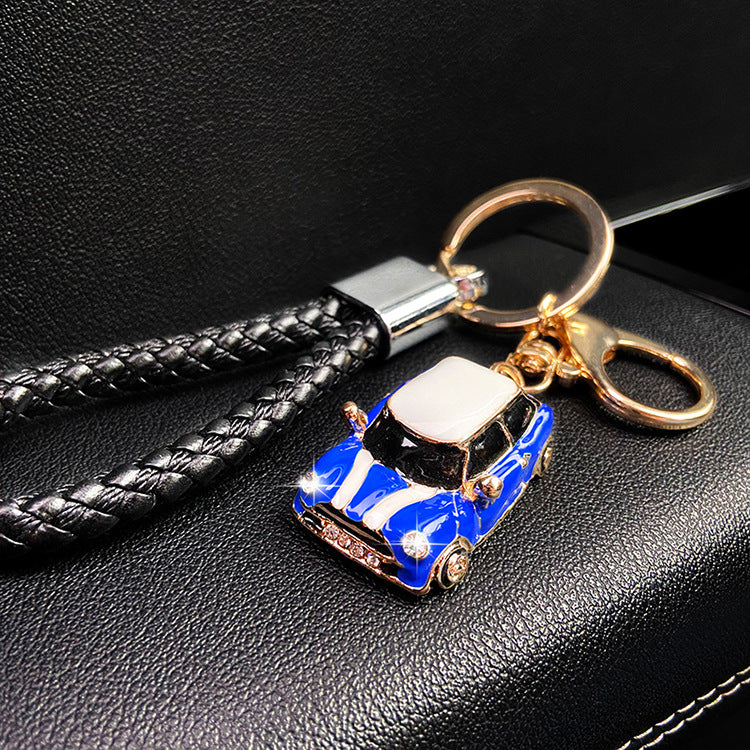 Creative Rhinestone Resin Car Model Keychain