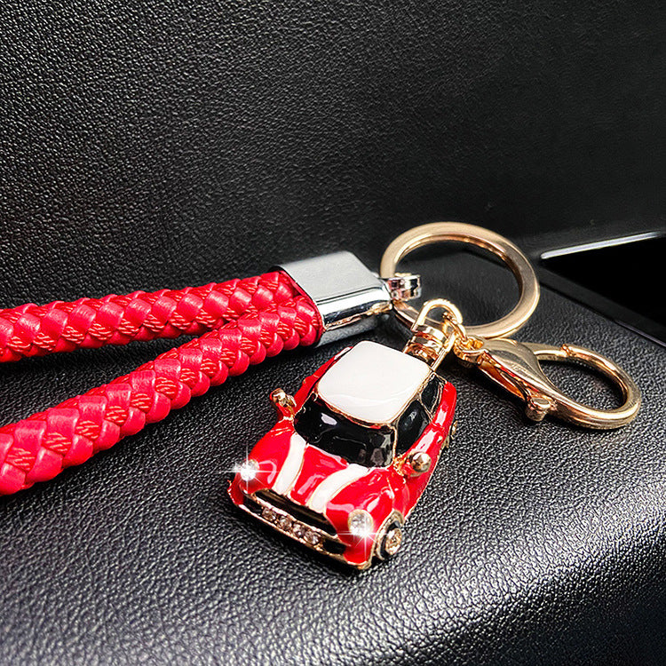 Creative Rhinestone Resin Car Model Keychain