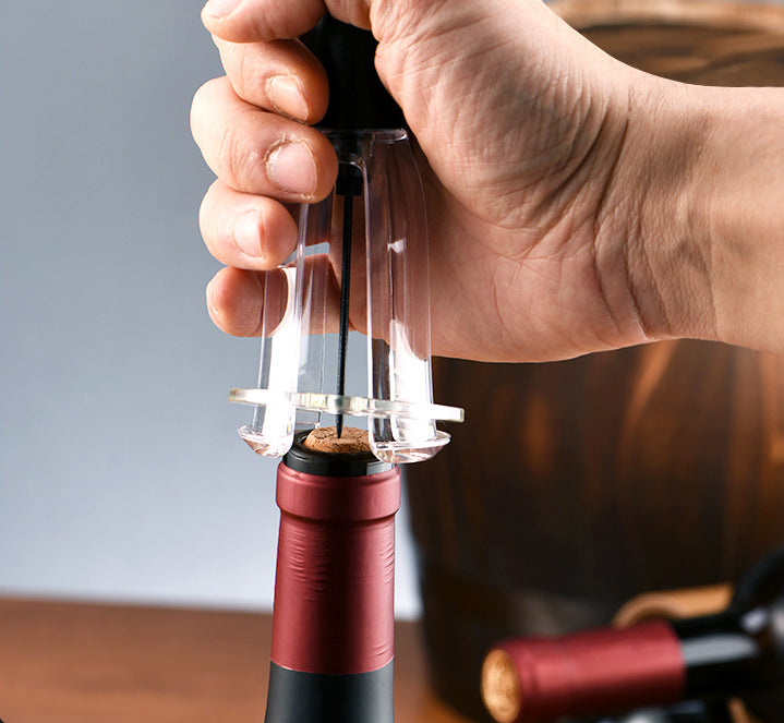 Wine Air Corkscrew - Food Grade Safe Needle - Straight Cylinder Pneumatic Bottle Opener