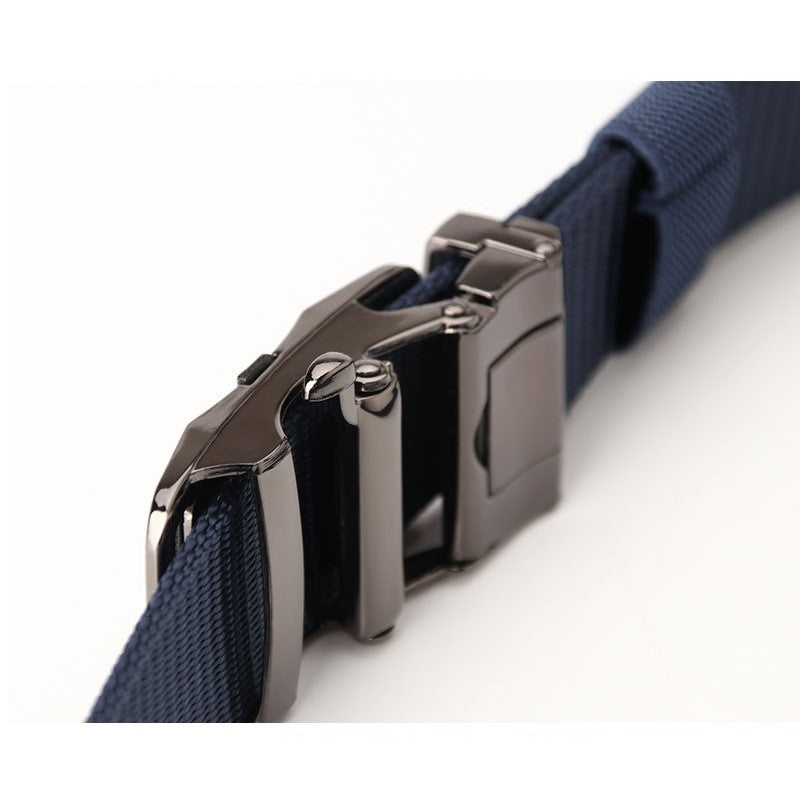 Nylon Belt - Casual Fashion - Toothless Alloy Automatic Buckle - Outdoor Quick Drying Belt - 125 cm * 3.5 cm - Khaki