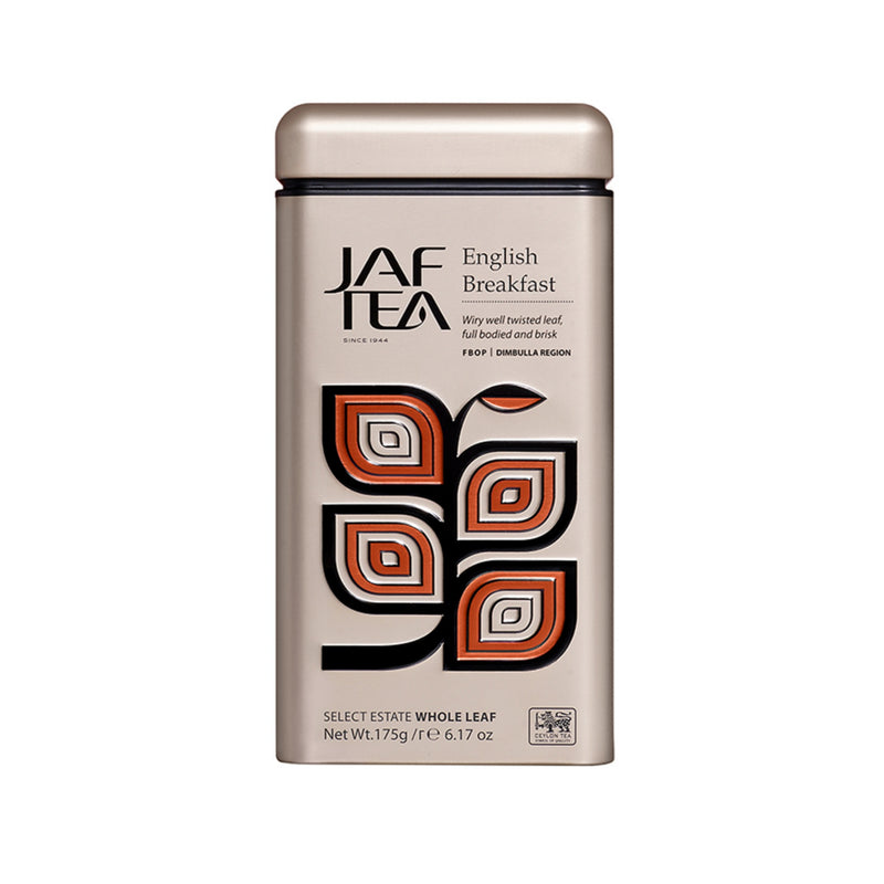 JAF TEA - Classic Gold - English Breakfast - Whole Leaf Black Tea - 175g Metal Tin