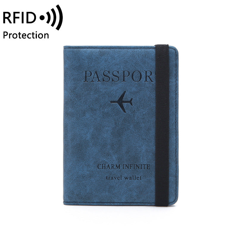 RFID Passport Holder - Simple Fashion Multifunctional Document Bag - Ultra-thin Leather Case Passport Holder for Travel Abroad