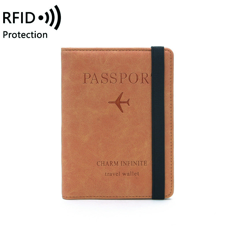 RFID Passport Holder - Simple Fashion Multifunctional Document Bag - Ultra-thin Leather Case Passport Holder for Travel Abroad