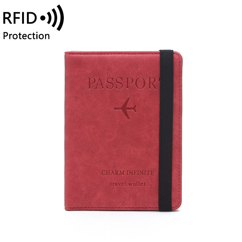 RFID Passport Holder - Simple Fashion Multifunctional Document Bag - Ultra-thin Leather Case Passport Holder for Travel Abroad