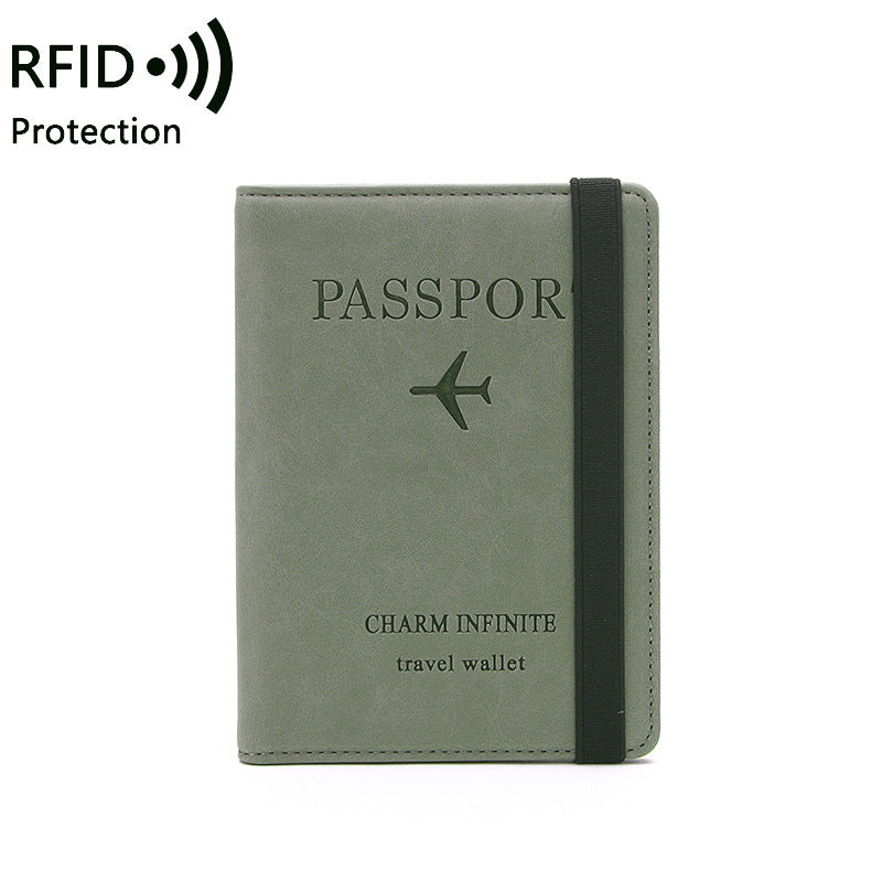 RFID Passport Holder - Simple Fashion Multifunctional Document Bag - Ultra-thin Leather Case Passport Holder for Travel Abroad