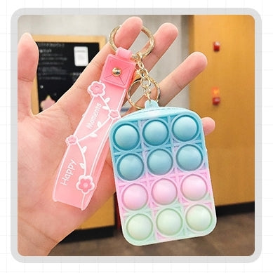 Creative Gradient Colorful Decompression Coin Purse - Key Chain - Pop It Toy
