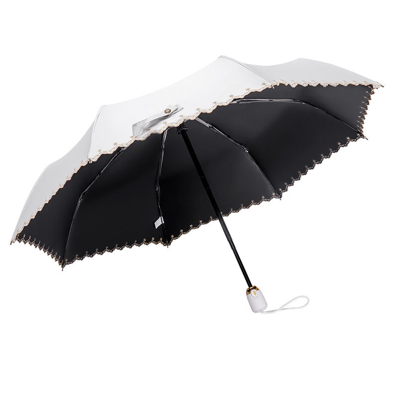 Three Folding Umbrella - Fully Automatic Umbrella - Large Double Women&