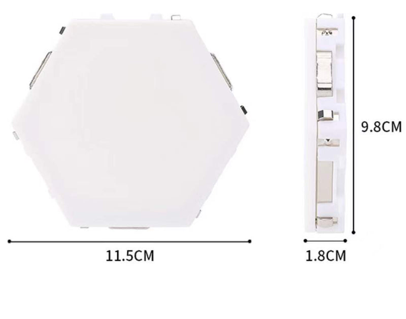 Hexagon Lights - RGB Colors - Honeycomb Led Wall Lights - DIY Modular Touch Lamp - Quantum Night Light for Home Office Hotel Bar Festive Gift,（5 pcs）