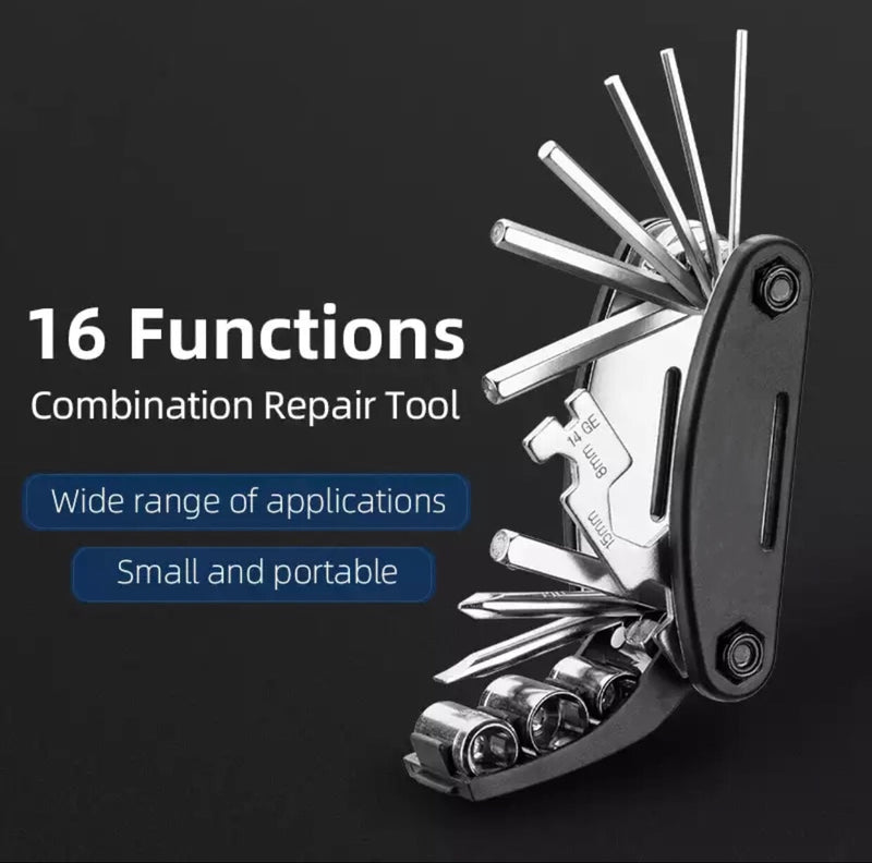 16 in 1 Multi-function Bicycle Repair Tools Kit - Hex Spoke Cycling Screwdriver Tool - Mountain Cycling Bike Repair Tool