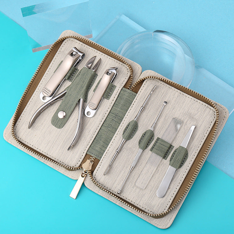 7-Piece Manicure Set - Nail Clippers Stainless Steel Manicure Kit - Portable Travel Grooming Kit