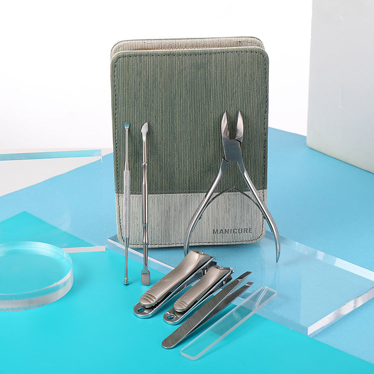 7-Piece Manicure Set - Nail Clippers Stainless Steel Manicure Kit - Portable Travel Grooming Kit