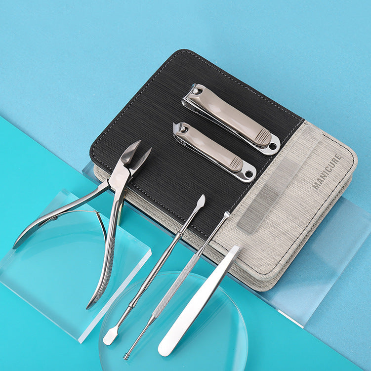 7-Piece Manicure Set - Nail Clippers Stainless Steel Manicure Kit - Portable Travel Grooming Kit