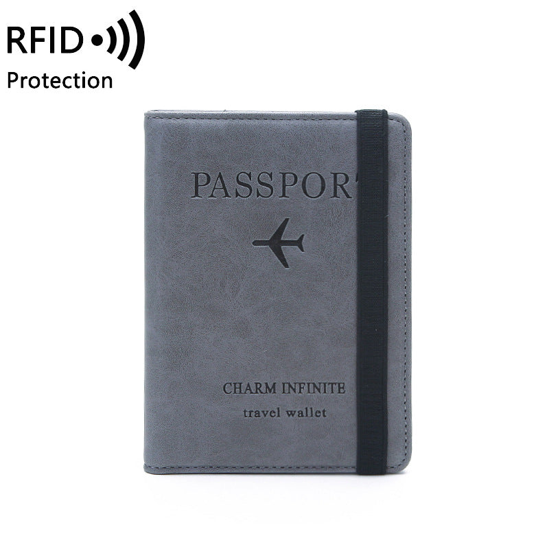 RFID Passport Holder - Simple Fashion Multifunctional Document Bag - Ultra-thin Leather Case Passport Holder for Travel Abroad