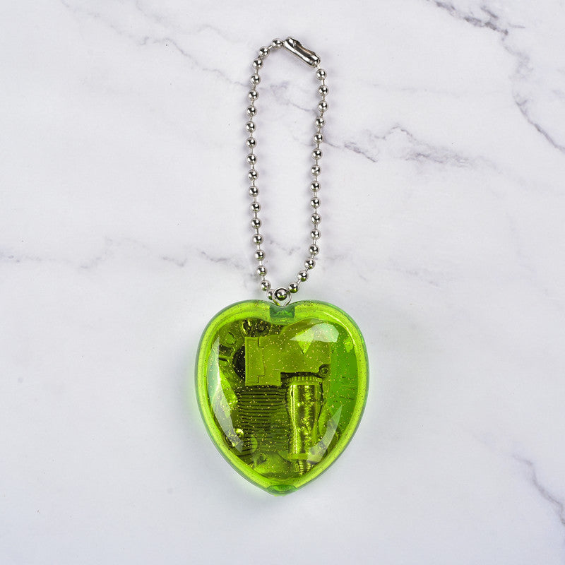 Korean Version Creative Gift Heart Pendant Music Box - Mini Acrylic Keychain