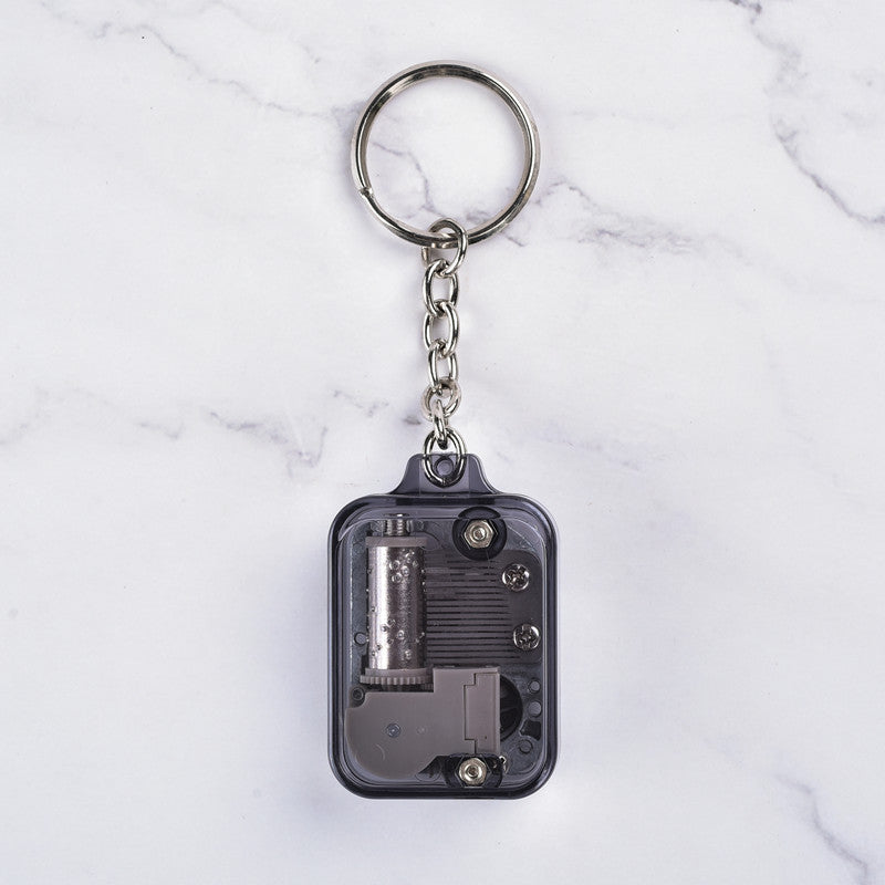 Mini Square Keychain - Pendant Music Box - Transparent Acrylic Material - Small and Exquisite