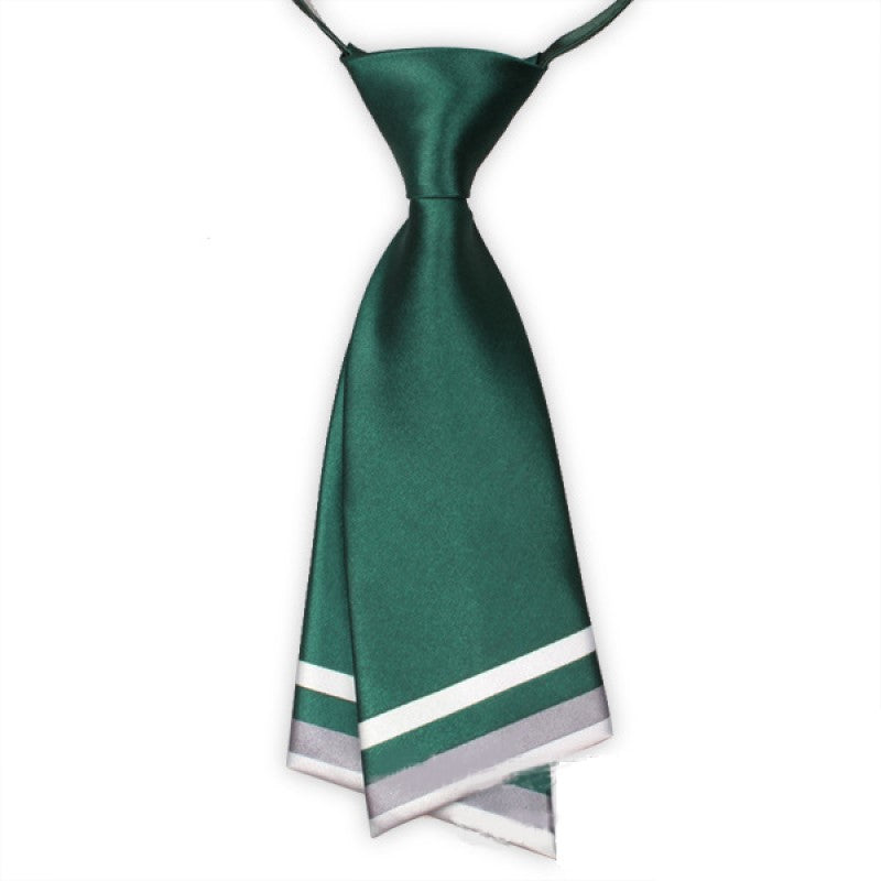 Double Layer Tie - Uniform Solid Color Tie - Dance Uniform Professional Tie - Green