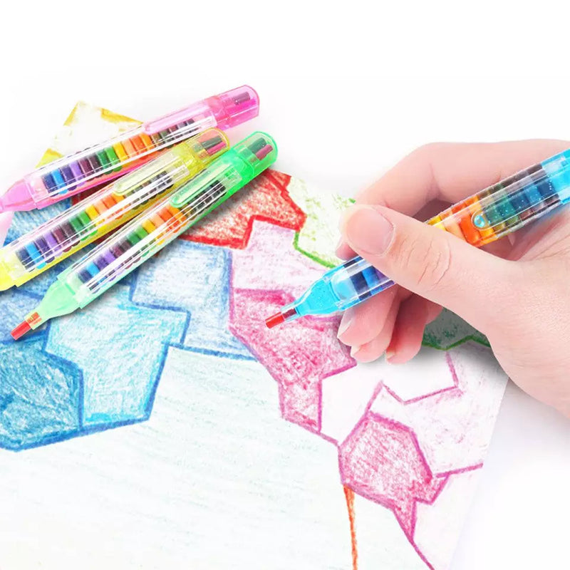 1 PC 20-Color Kawaii Crayons Oil Pastel Random Color - Creative Colored Graffiti Pen For Student School Painting Drawing Cute Stationery Supplies