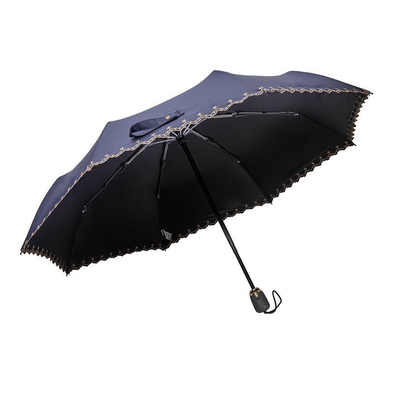 Three Folding Umbrella - Fully Automatic Umbrella - Large Double Women&