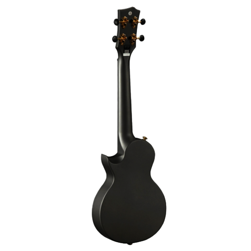 Enya NOVA U Concert 23” Ukulele - Black - Carbon Fiber Travel Ukulele  - With Beginner Kit includes Case, Picks (2 pcs), Strap, Strings, Capo and Polish Cloth