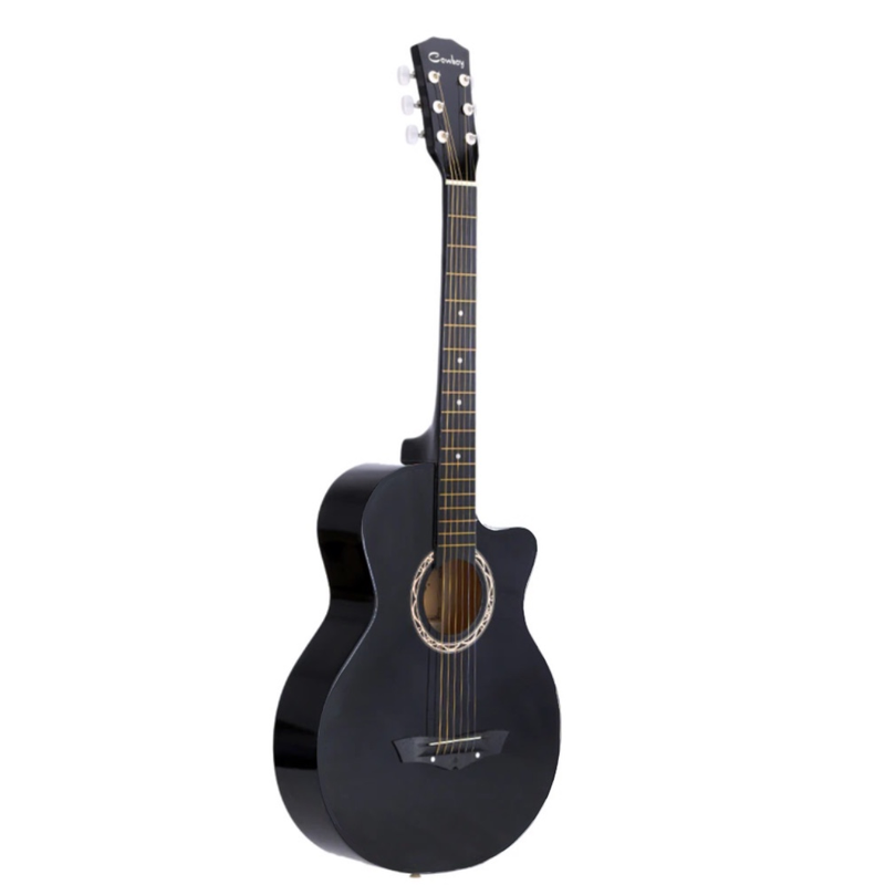 Cowboy Acoustic 38" Guitar - Black – Basswood