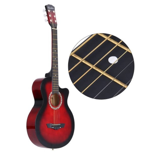 Cowboy Acoustic 38" Guitar - Sunset Red – Basswood