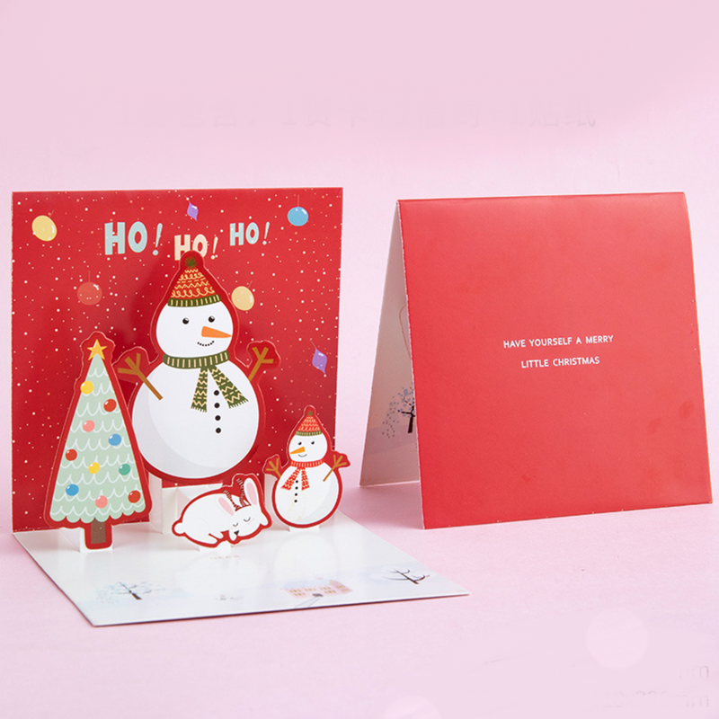 Christmas 3D Pop Up Card - Mini Creative Qute Christmas Greeting Card