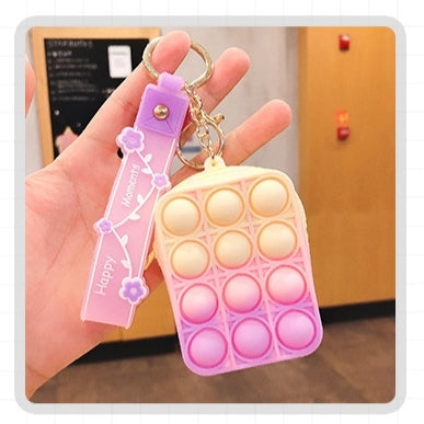 Creative Gradient Colorful Decompression Coin Purse - Key Chain - Pop It Toy