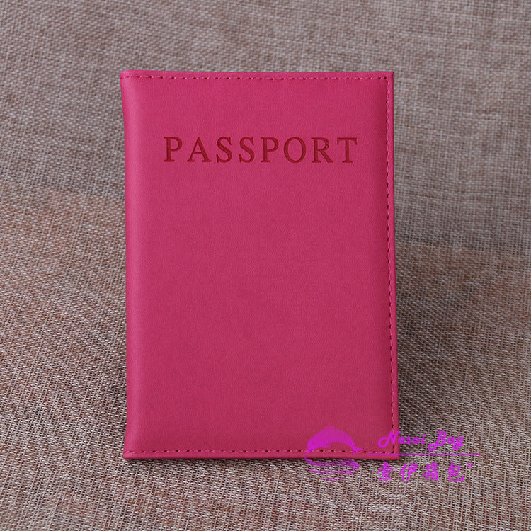 High Quality English PU Leather Passport Holder