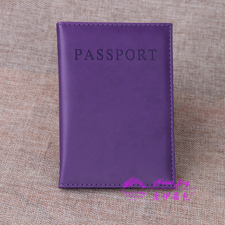 High Quality English PU Leather Passport Holder