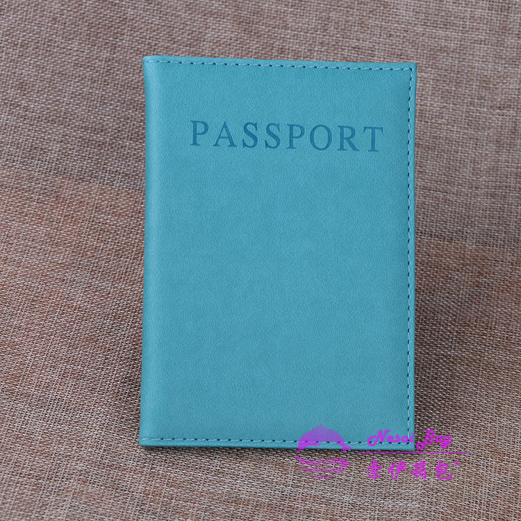 High Quality English PU Leather Passport Holder