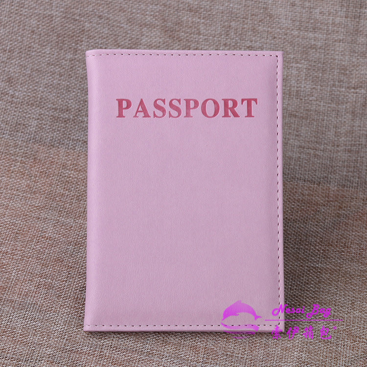 High Quality English PU Leather Passport Holder