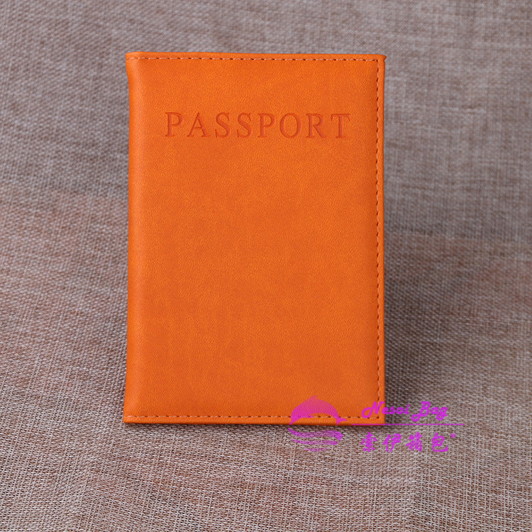 High Quality English PU Leather Passport Holder